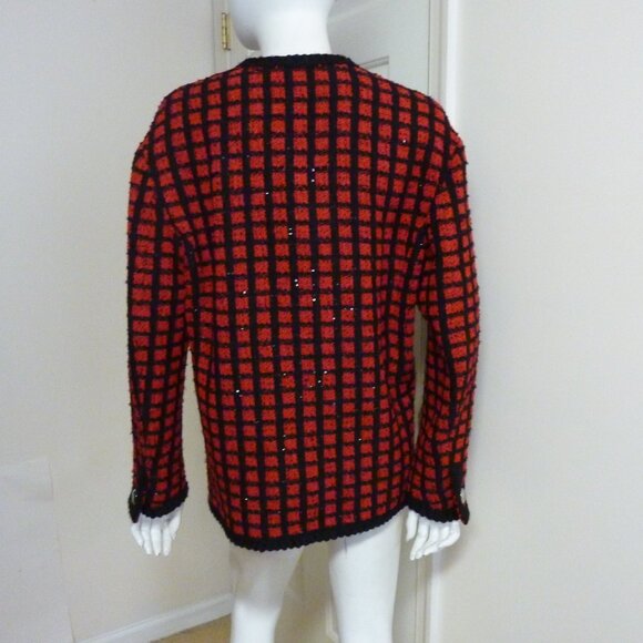 Miu Miu V-Neck CheckTtweed Jacket - Picture 8 of 11